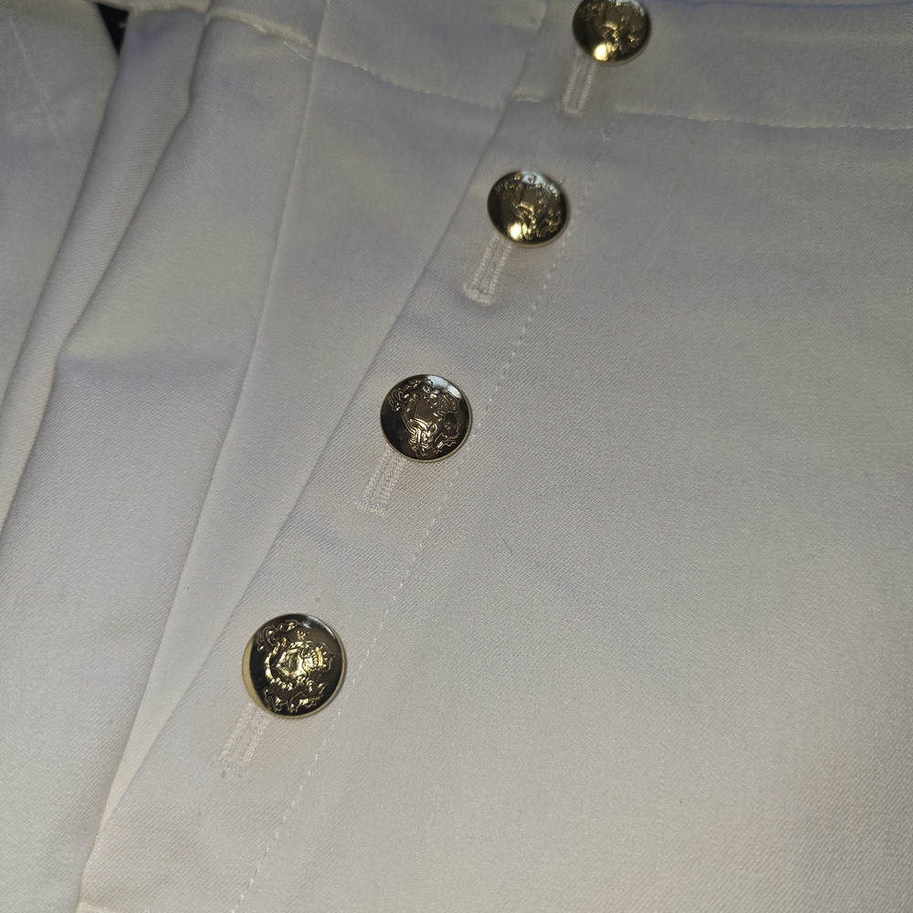 Banana Republic Cream Pants with Gold Buttons - Picture 2 of 5